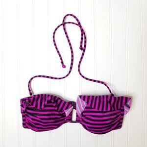 Victoria's Secret Striped Bandeau Bikini Top MED